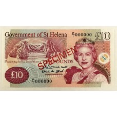 ST HELENA 2004 . TEN 10 POUNDS BANKNOTE . SPECIMEN